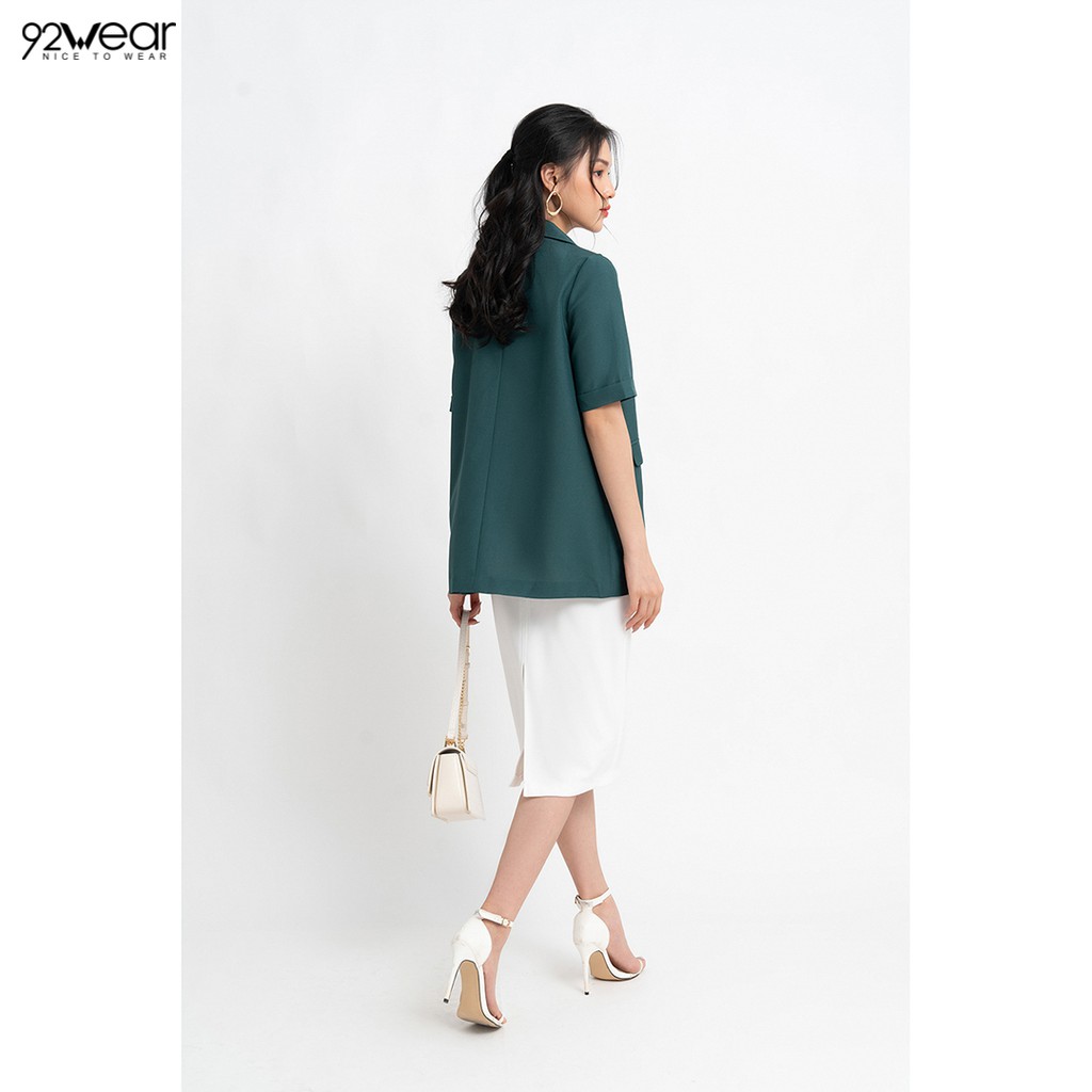 Áo sơ mi nữ công sở 92WEAR 3 MÀU, đủ size, cổ bẻ AOW1192 | BigBuy360 - bigbuy360.vn