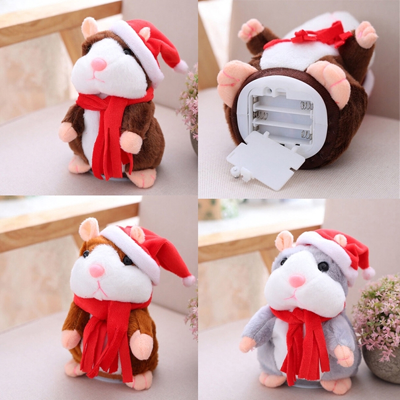 Chuột Hamster Nhồi Bông Biết Nói Trang Trí Cây Thông Giáng Sinh