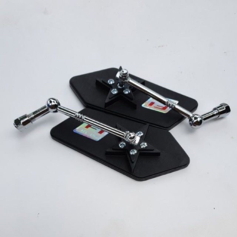 Gương Xe Máy 5 Cạnh Hình Sao Chân Thép Inox Cực Đẹp