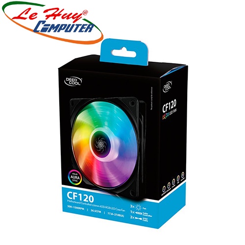 Bộ 3 fan case DEEPCOOL CF120 RGB