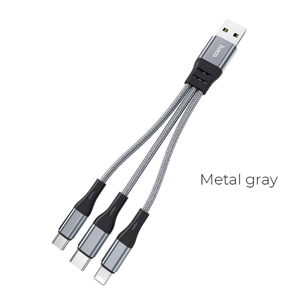 Dây Cáp Sạc Nhanh Hoco X47 Type-C Lightning Micro Usb 3 Trong 1 2.4a Cho Iphone Samsung Galaxy Lg Htc Sony Nokia