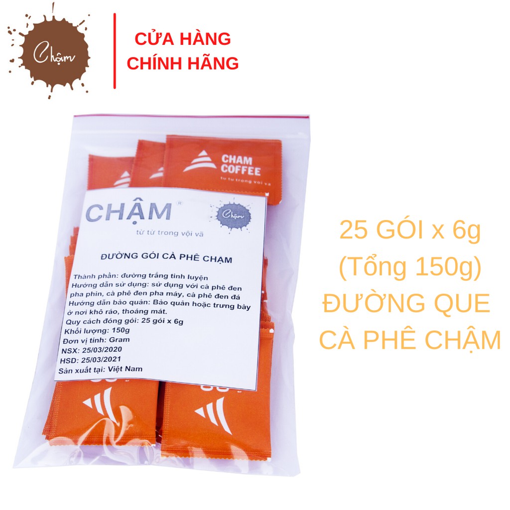 [Mã 156FMCGSALE hoàn 8% đơn 500K] [Deal Độc Quyền]25 gói đường Cà Phê Chậm (6gram/gói, đường trắng tinh luyện) | BigBuy360 - bigbuy360.vn