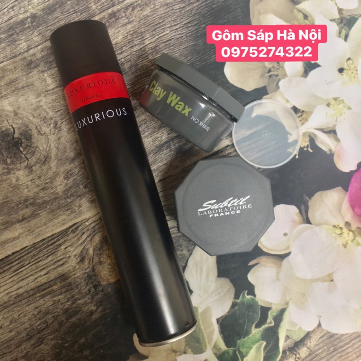 GÔM XỊT TÓC LUXURIOUS 420ml + Sáp vuốt tóc CLAY WAX