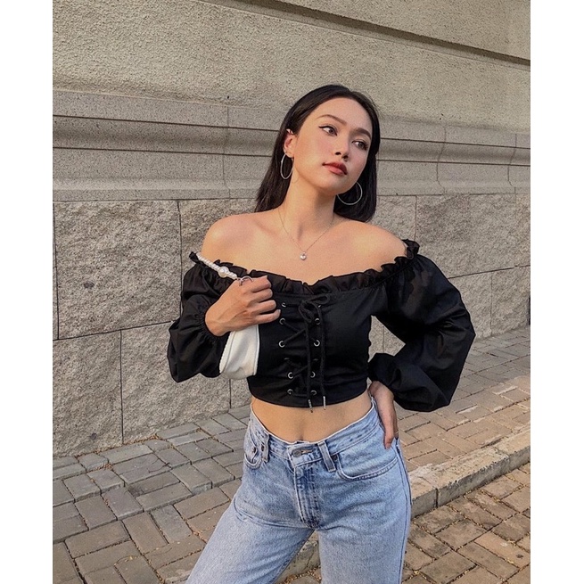 Áo Trễ Vai Thắt Dây - Scarlette Top