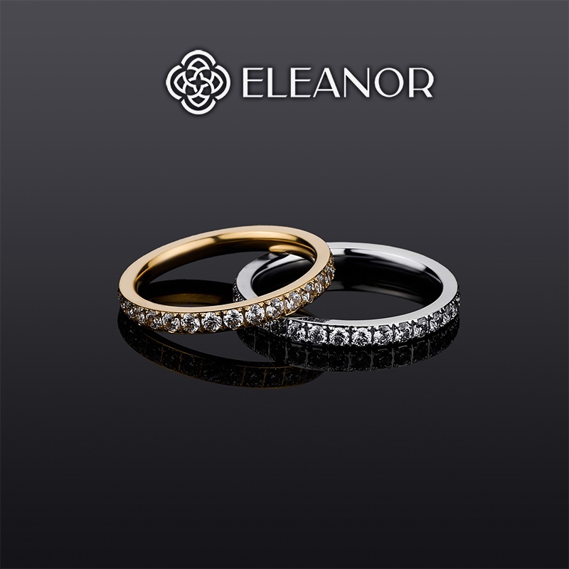 Nhẫn nữ titan Eleanor Accessories đính đá phụ kiện trang sức 5625