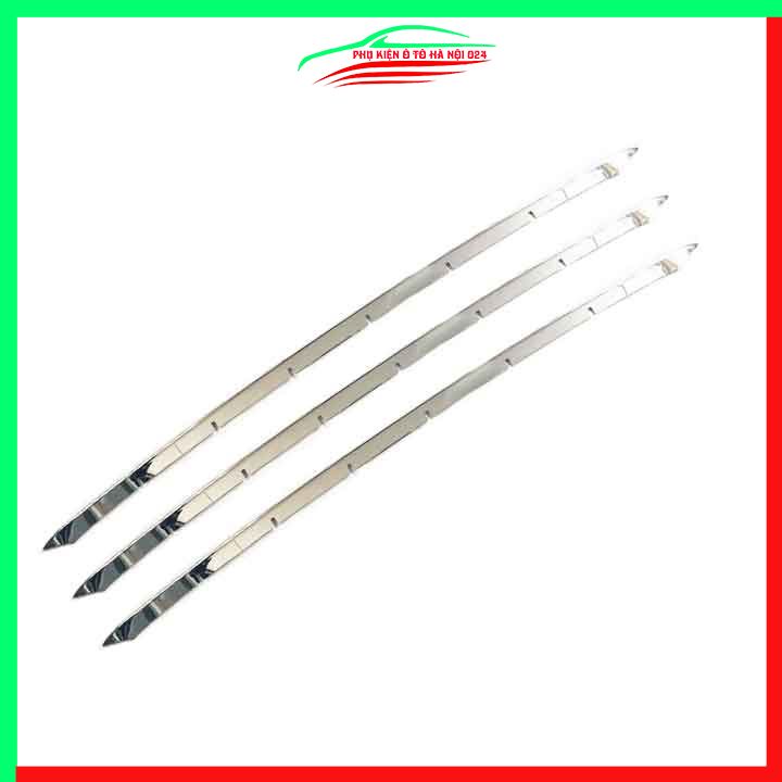 Ốp mặt ca lăng, calang Inox cho xe Corolla Cross 2020-2022 3 thanh dưới biển số ốp lưới tản nhiệt