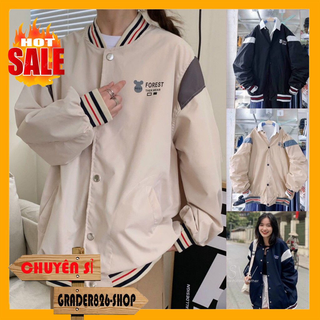 [Tặng Quà] Áo Khoác Dù Nam Nữ Unisex - Áo Khoác Jacket Bombers FOREST Siêu Hot - SOUDEIN9