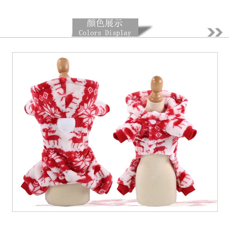 BST NOEL ÁO NỈ MỎNG KHÔNG KHÍ NOEL CHO THÚ CƯNG
