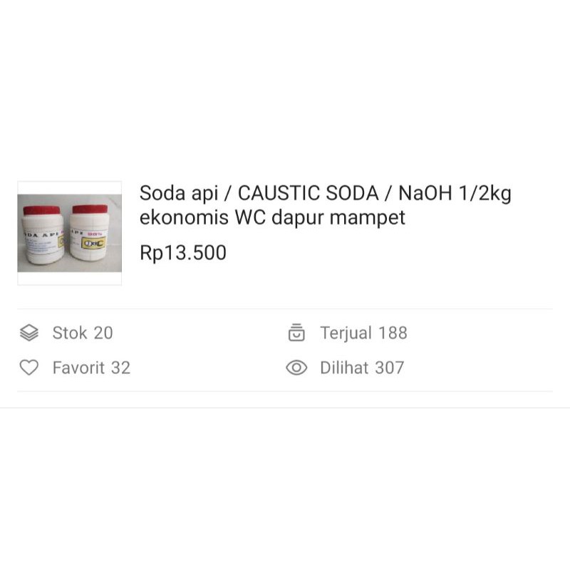 Hộp Đựng Soda Api / Caustic / Naoh 1 / 2 Kg Tiết Kiệm Sức