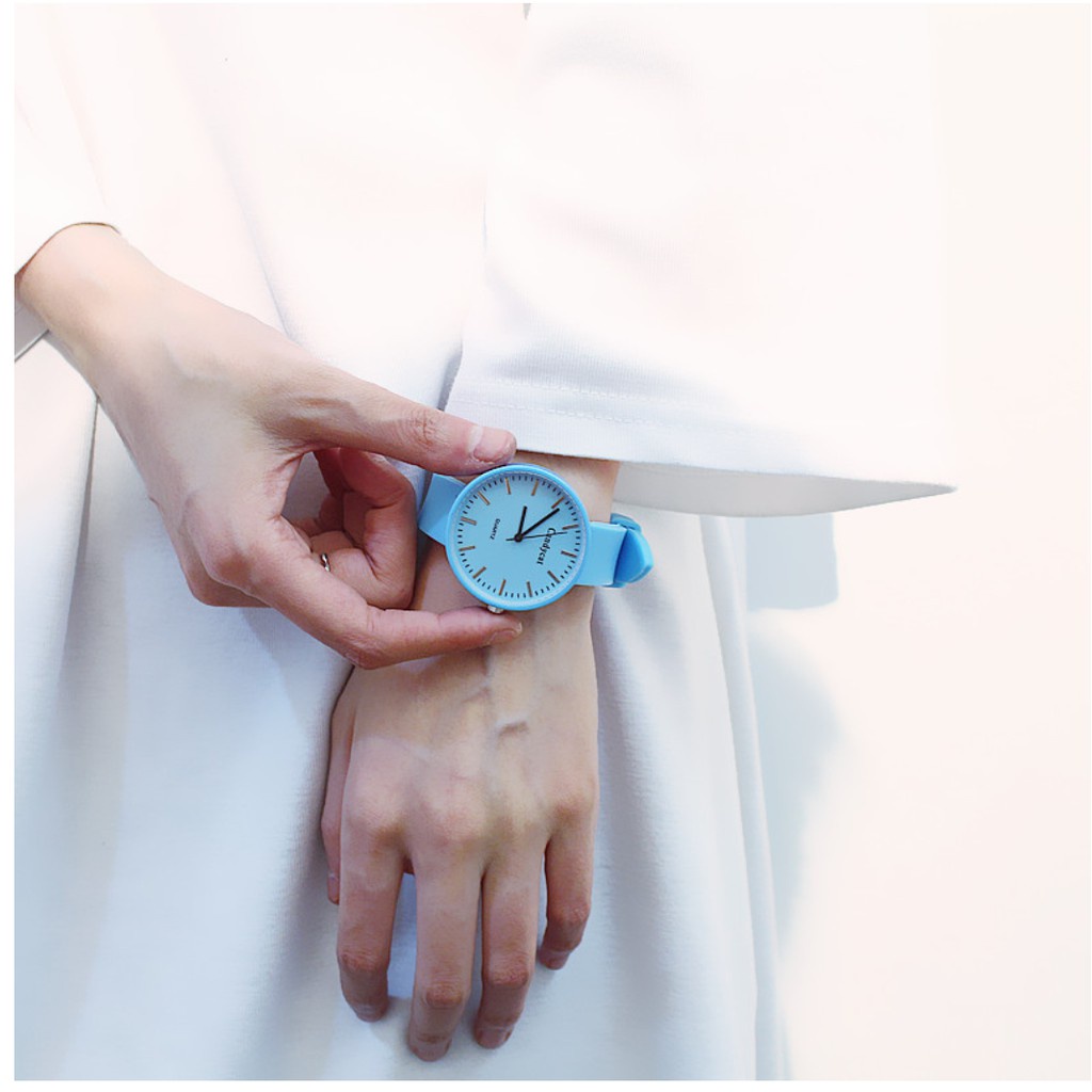 [Cực Đẹp] Đồng Hồ Nữ Dây Caosu Candycat Nhiều Màu Phong Cách Hàn Quốc - Hazo