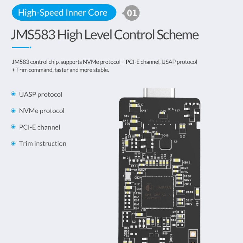 Vỏ Ổ Cứng Ngoài Orico Nvme M.2 Ssd Usb3.1 Gen2 10gbps | BigBuy360 - bigbuy360.vn