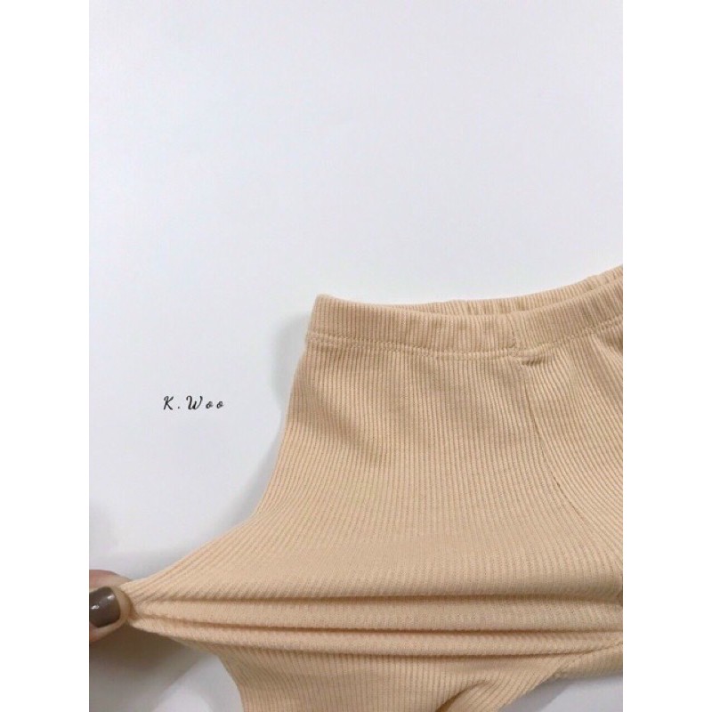 Quần chục thun gân đáp mông giữ ấm cho bé hàng loại 1