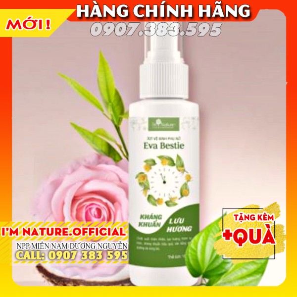 (+Quà) Xịt Khử Mùi Vùng Kín Eva Bestie - Kháng Khuẩn Lưu Hương Quyến Rũ I'm Nature 100ml | BigBuy360 - bigbuy360.vn