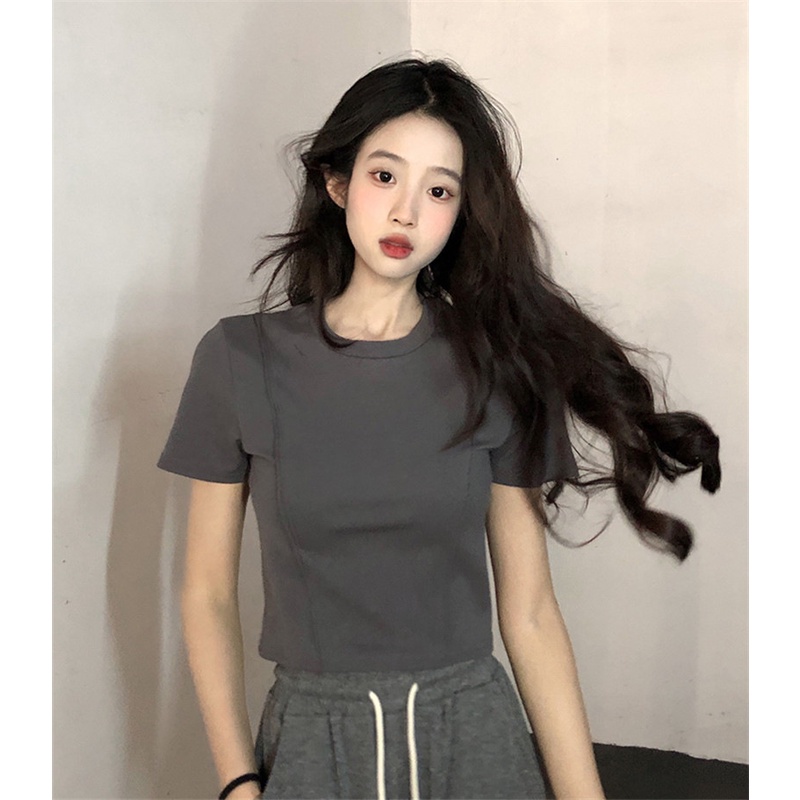 NRVP Áo Thun Mỏng Tay Ngắn Phong Cách Hàn Quốc Mới Mùa Hè 2022 Dành Cho Nữ
