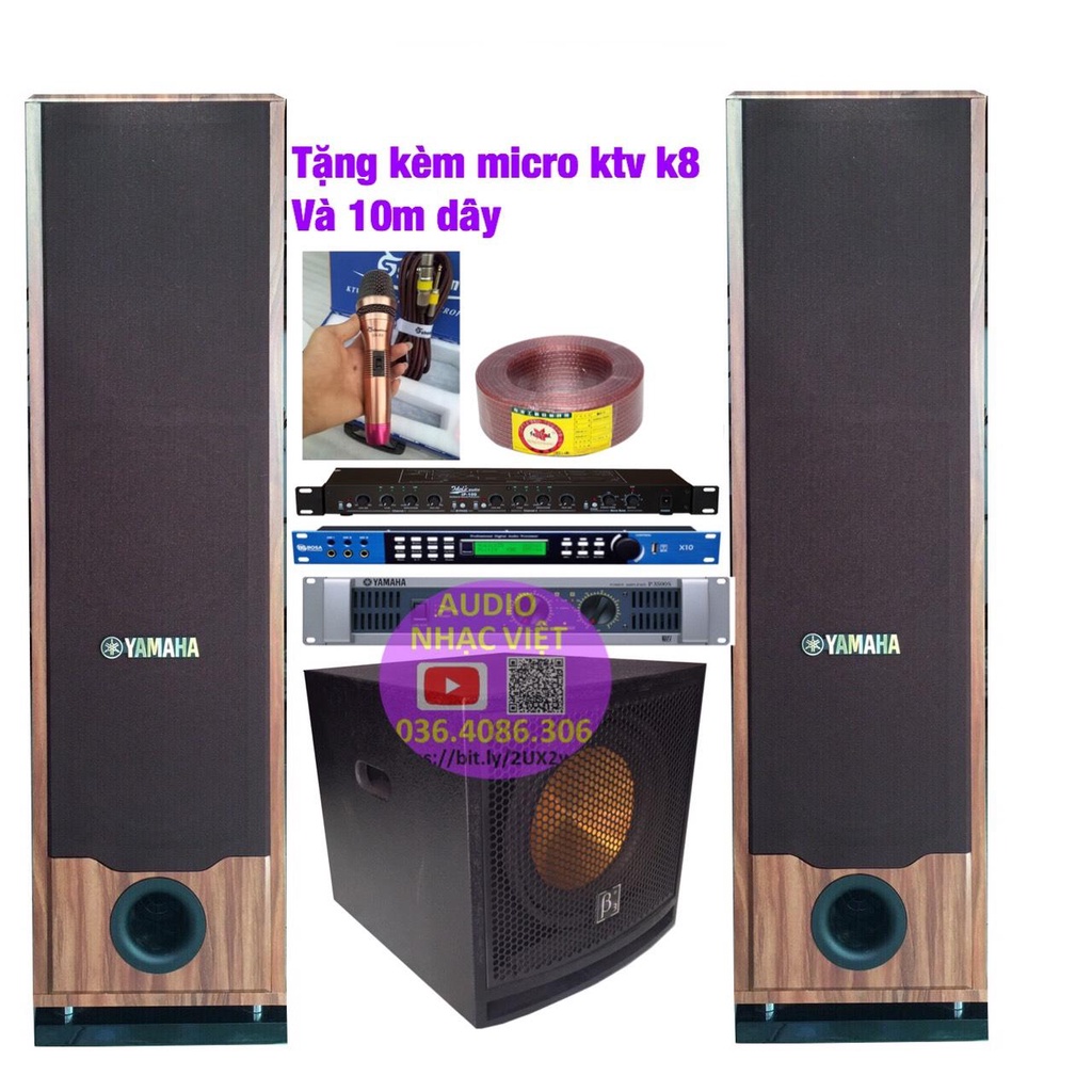 DÀN KARAOKE VIP LOA YAMAHA ĐẨY VANG SỐ/SUB/BXL TẶNG MICRO KTV K8 HÁT CỰC HAY