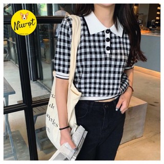 Áo dệt kim Polo xinh xắn
