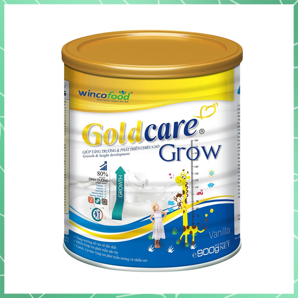 Sữa bột Wincofood Goldcare Grow 850g - Hỗ trợ phát triển chiều cao