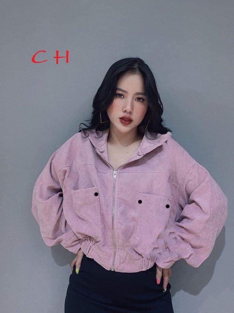 Áo khoác nhung tăm túi hộp CH12 | BigBuy360 - bigbuy360.vn
