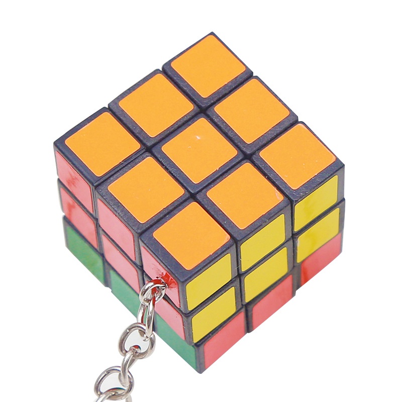 Móc Khóa Hình Rubik Mặt 3*3 Giải Trí Căng Thẳng Rèn Trí Nhớ