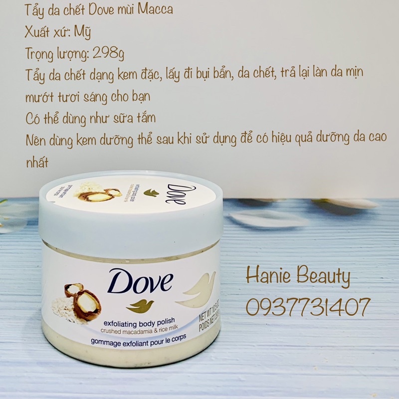 Tẩy Da Chết DOVE Bản Mỹ 298g