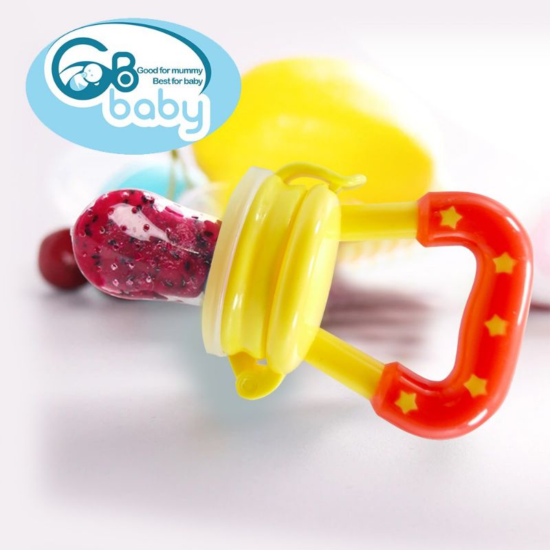 Combo 1 thìa ăn dặm báo nóng và 1 Túi nhai silicone chống hóc GB Baby - GBB