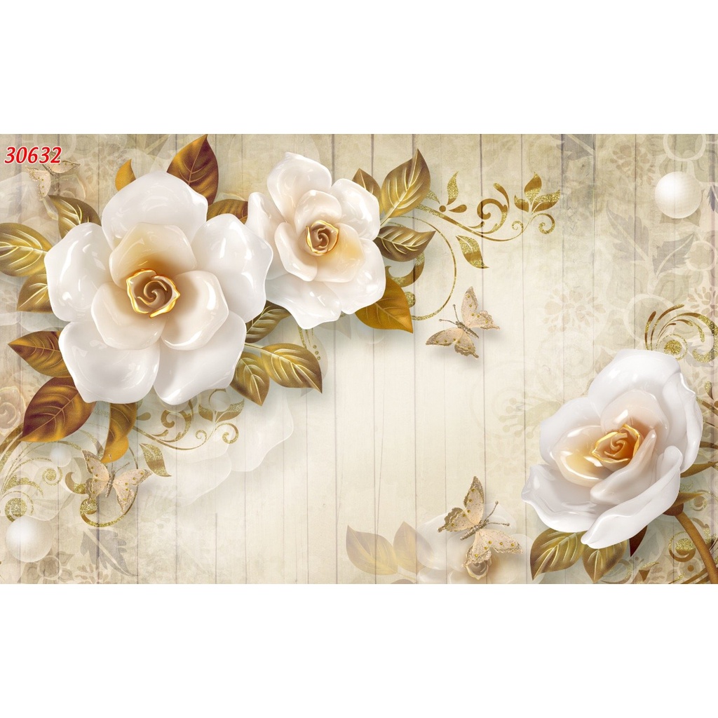 Tranh dán tường 3D VẢI LỤA loại đẹp cho phòng khách, KT: 120CM X 170CM