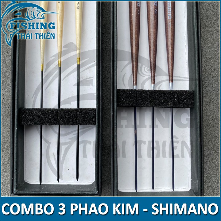 Combo 3 chiếc phao kim câu đơn, câu đài, phao kim shimano