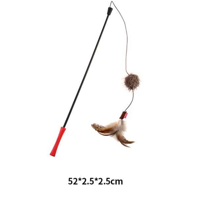 Gigwi Cần câu dài với lông vũ, quả cầu