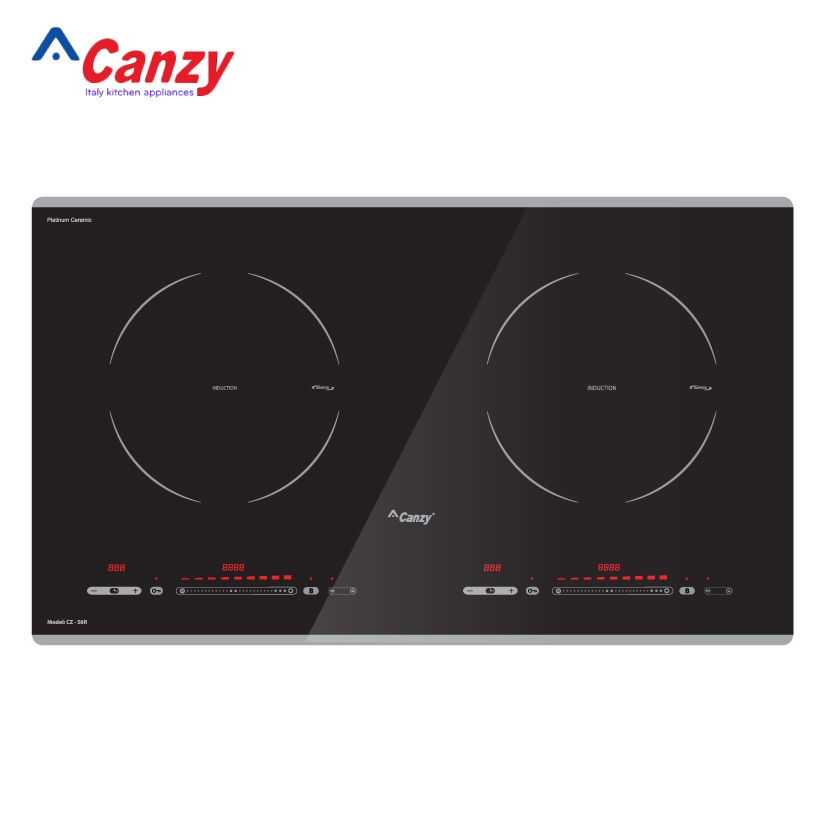 Bếp từ đôi CANZY CZ-56R - Mẫu mới 2022 có INVETER Tiết kiệm điện - Bảo Hành chính hãng 03 Năm