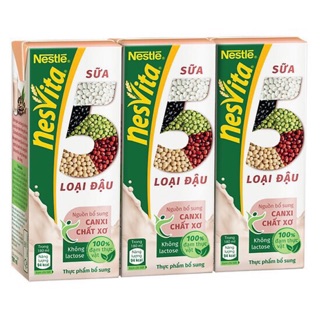 Thùng 30 hộp sữa 5 loại đậu Nestle Nesvita uống liền ( 180ml/ hộp)