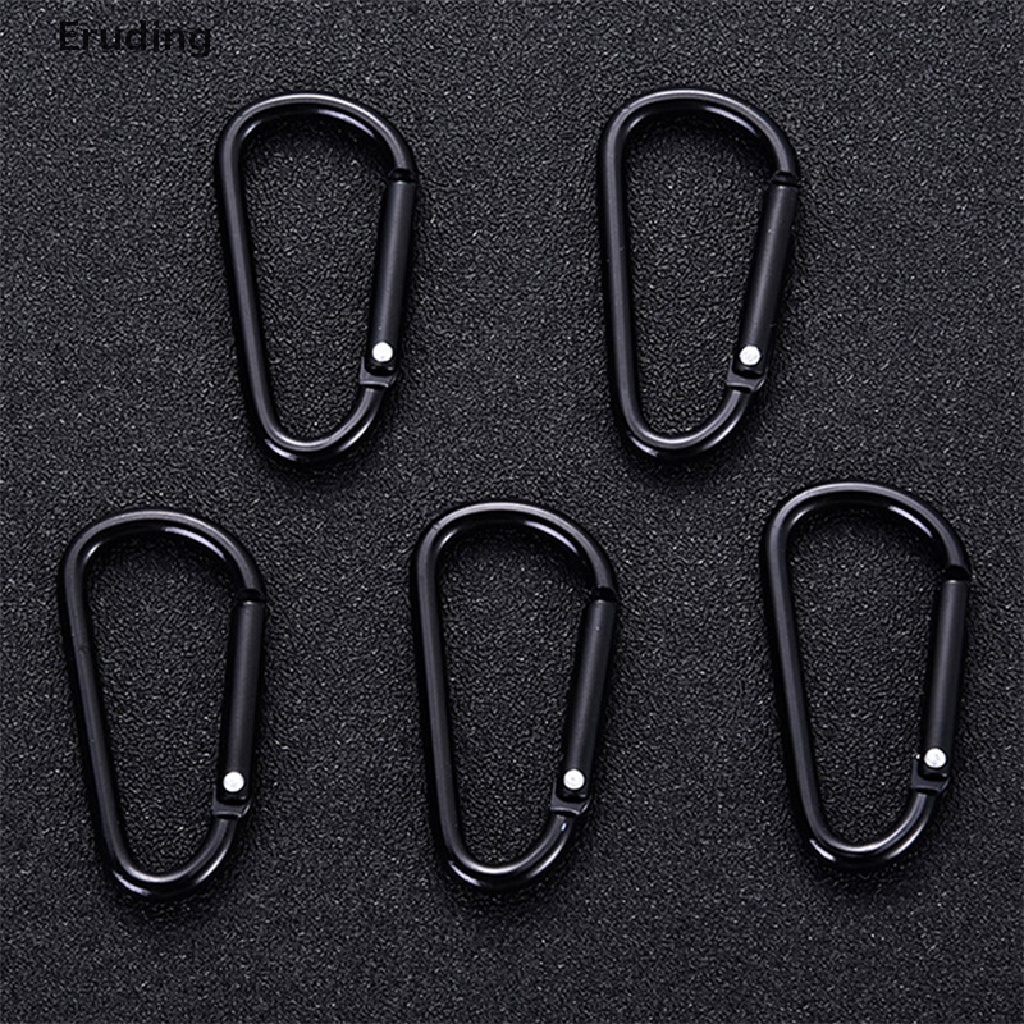 1 Móc Khóa Hợp Kim Nhôm Hình Chữ D Màu Đen