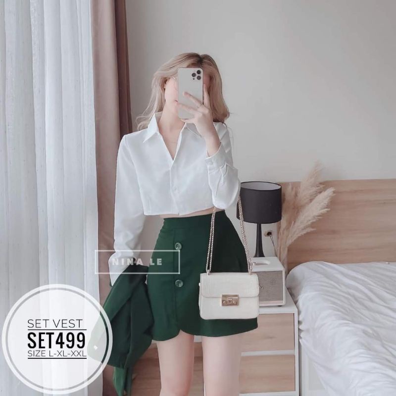 SET VEST 3 MÓN XANH SANG CHẢNH BIGSIZE