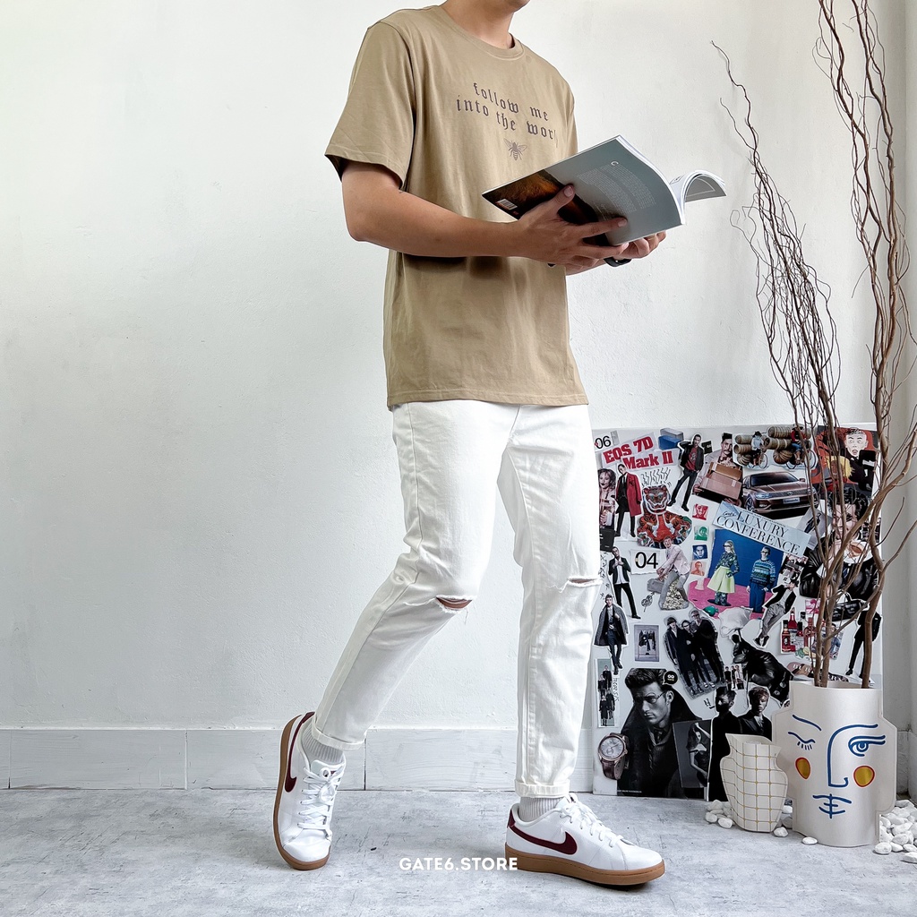 Áo thun Nam cổ tròn GATE6, phông ngắn tay Unisex premium 100% cotton co giãn regular fit Follow - #G0041