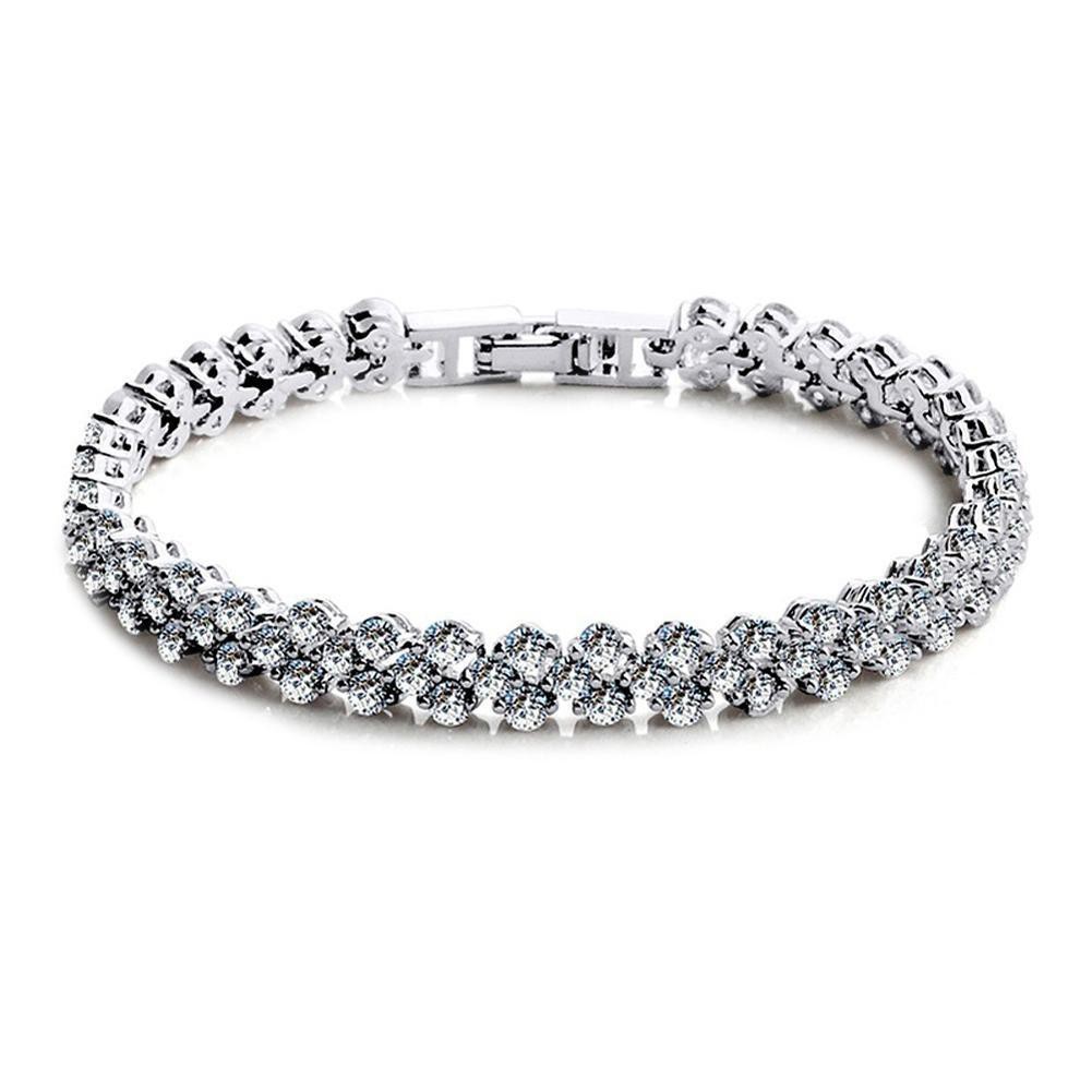 Vòng tay người phụ nữ quyến rũ pha lê rhinestone Vòng đeo tay mạ bạc Om Mani Padme Hum cho Wan