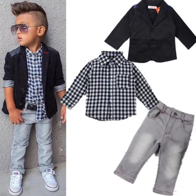 Set vest bé trai