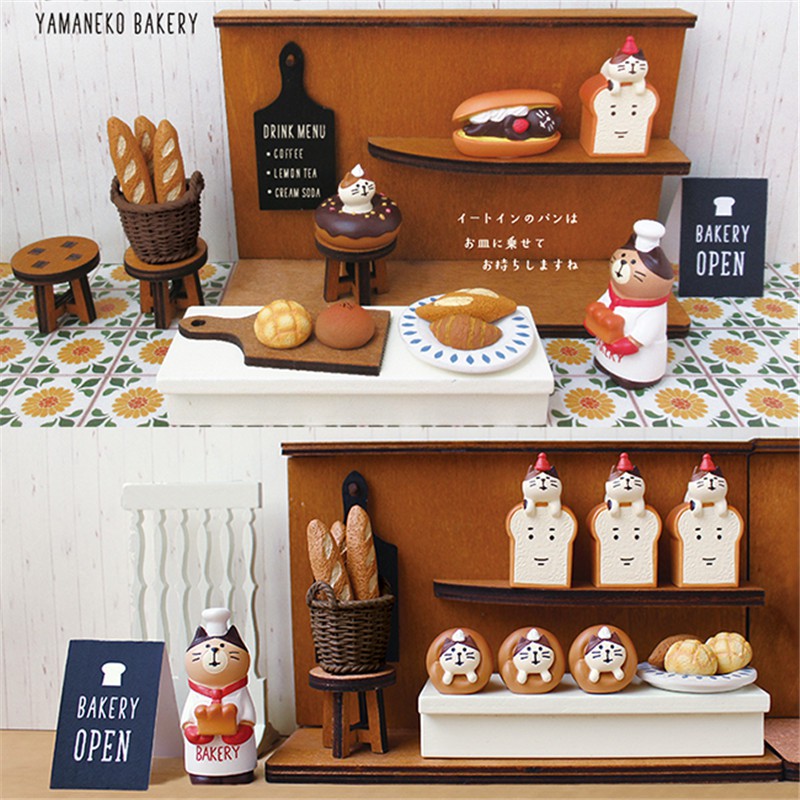 Mô Hình Mèo Hoạt Hình Zakka Trang Trí Sân Vườn