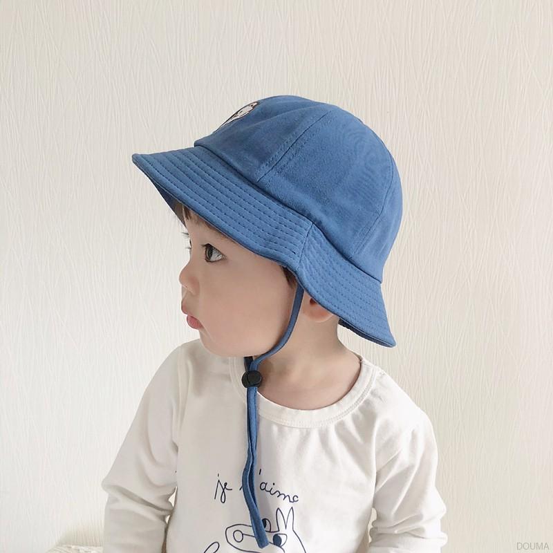 Nón Vành Chống Nắng Thêu Hình Gấu Dễ Thương Cho Bé