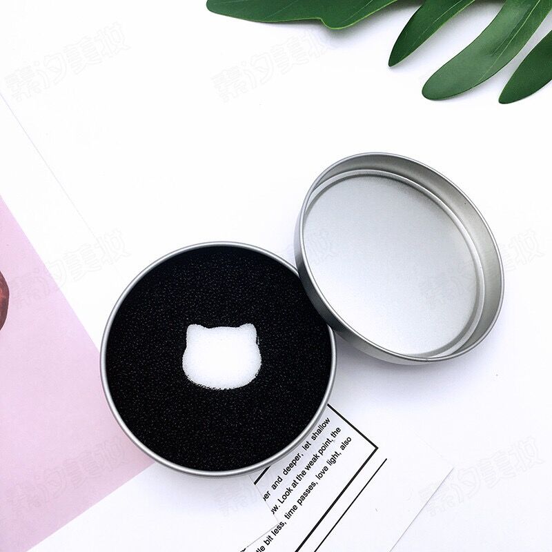 [Hàng mới về] Hộp vệ sinh cọ trang điểm nhanh chóng thiết kế vỏ nhôm dễ thương