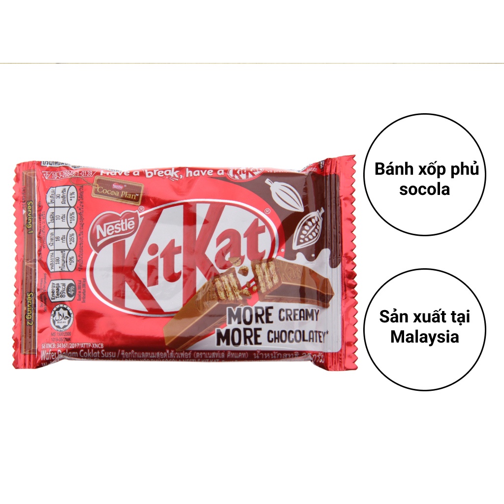 Bánh Nestle KitKat Socola sữa 4F 35g