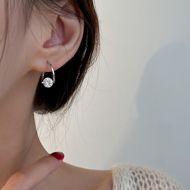 Bông Tai Nữ Cao Cấp ERASHOP 079625 - Ô Van Hạt Đá Sang Chảnh, Đơn Giản, Phù Hợp Đi Tiệc, Đi Chơi, Siêu Rẻ Đẹp