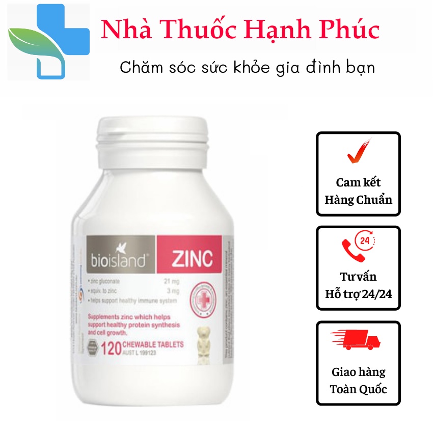 Kẽm ZinC Bio island 120v cho bé từ 1 tuổi - Úc - Mẫu Mới