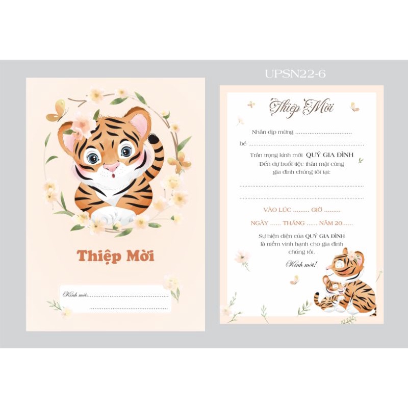 Thiệp cho bé. Set 10 bộ