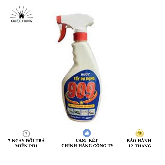 Nước tẩy đa dụng 909 850ml ,nước tẩy đa năng 909-Hàng chính hãng-Bảo hành 12 tháng