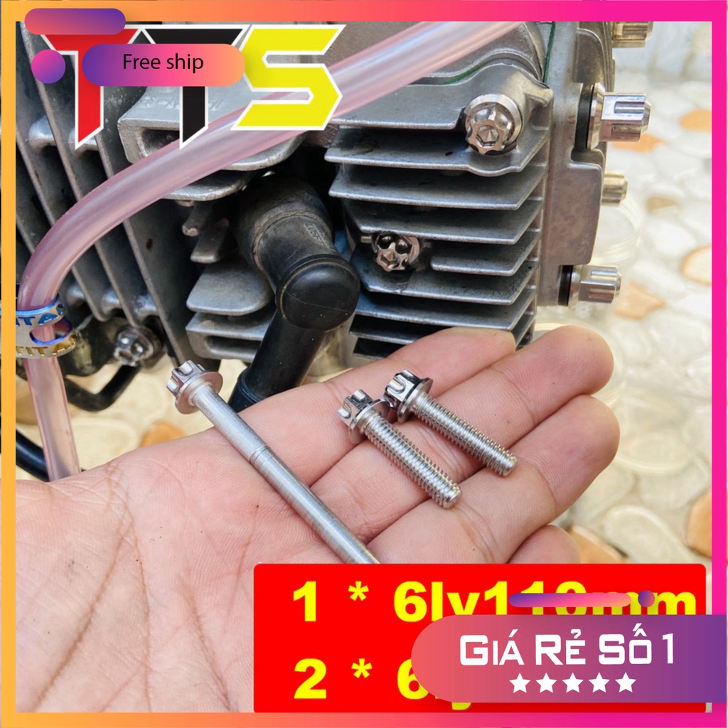 HCM Bộ 3 ốc Salaya thái lắp nắp cánh bướm, nắp ba lổ sử sử dụng cho đầu lòng WAVE, DREAM ( Có bán lẻ ) ĐỒ CHƠI XE MÁY G