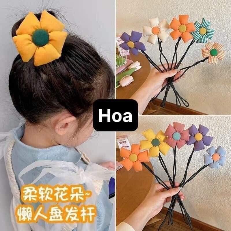 Combo 2 Thanh uốn búi tóc hình hoa dễ thương cho bé