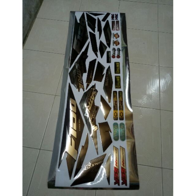 Tem xe Raider  Fi ( chất liệu crôm).