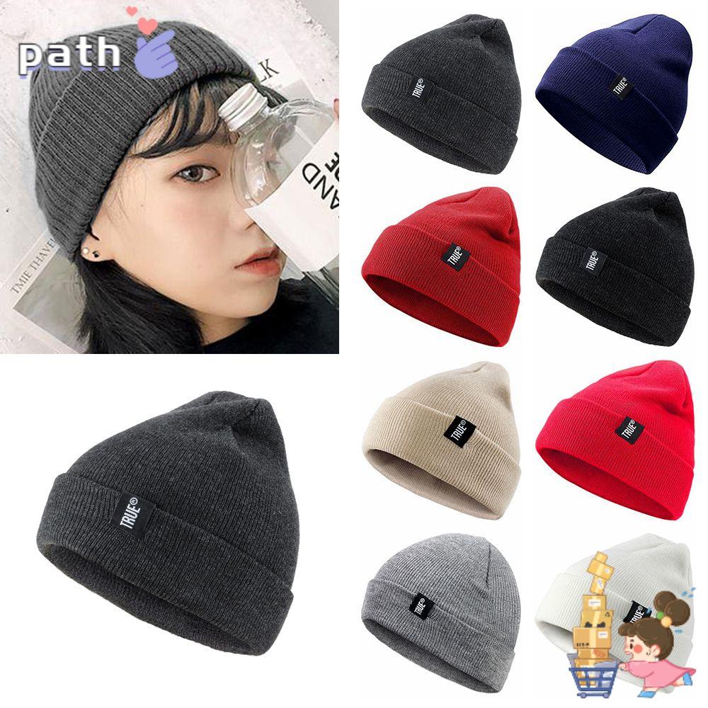 Mũ Len Dệt Kim Màu Trơn Giữ Ấm Mùa Đông Dành Cho Nam Nữ
