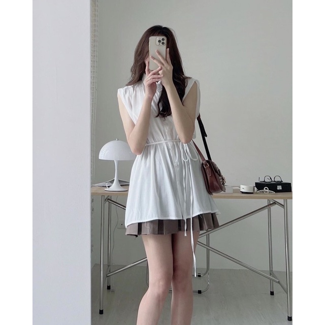 Áo sơmi ba lỗ kèm dây như hình