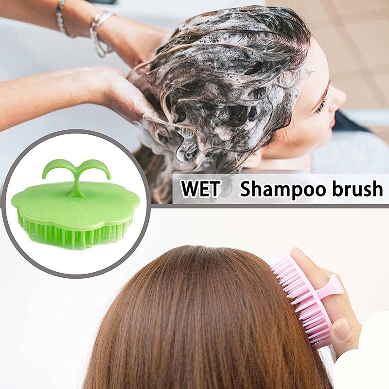 Bàn Chải Gội Đầu Mát Xa Da Đầu Bằng Nhựa Cho Trẻ Em / Nam / Nữ