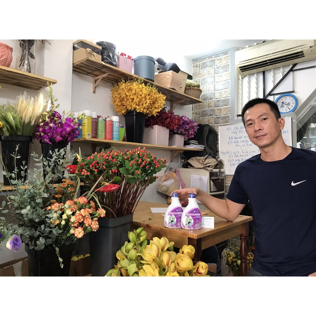 Nước cắm hoa Nano đồng hoa tươi lâu, không thối nước, không thay nước hằng ngày- FRESH FLOWERS AHT 430ml